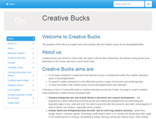 Tablet Screenshot of creativebucks.org.uk